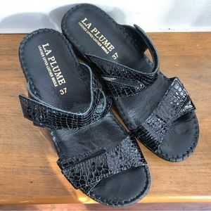 90s leather velcro sandals